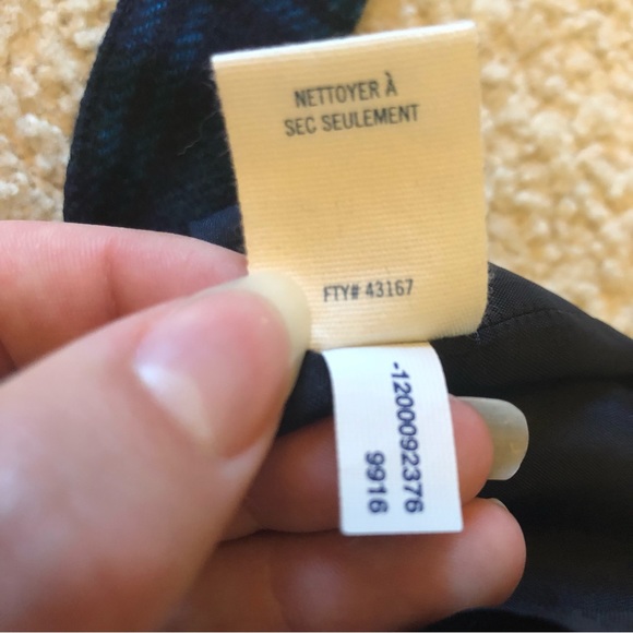 American eagle outfitters wool blend plaid strapless dress Y2k early 2000s - Picture 7 of 7